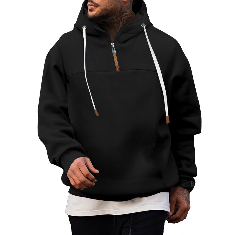 Herren Kapuzenpullover mit funktionalem Reißverschluss und gemütlichem Schnitt Drune