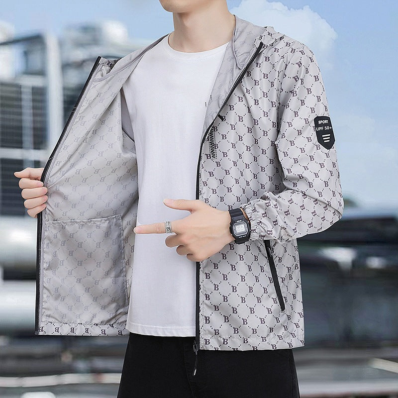 Herren Sportliche Windbreaker-Jacke Drune