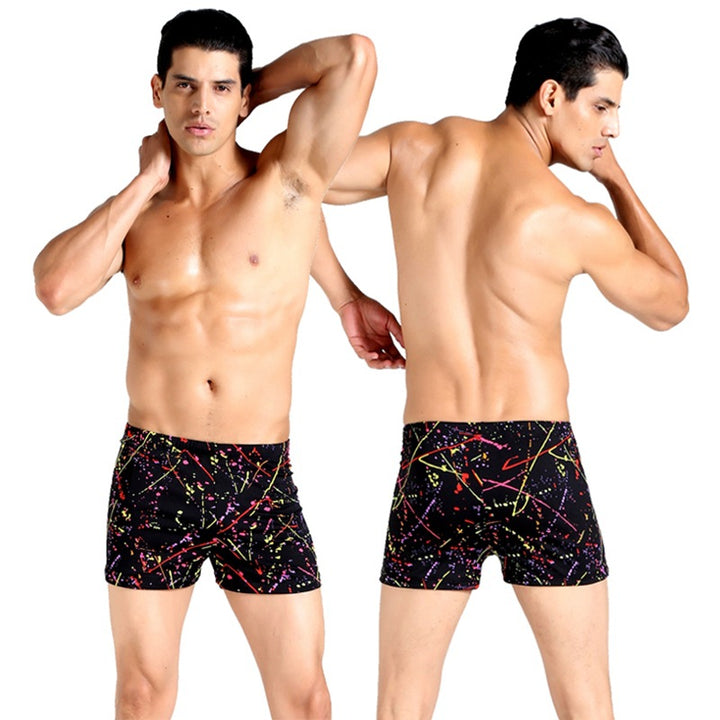 Herren Badeboxershorts mit modernem Grafikdruck Drune