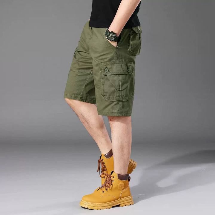 Herren Cargo-Shorts mit einer Vielzahl von praktischen Taschen und verstellbarem Bund Drune
