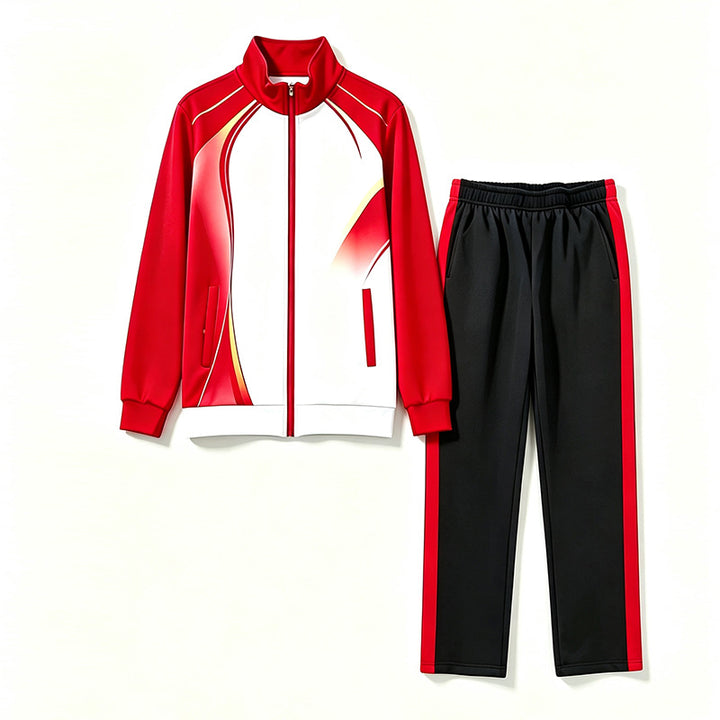 Unisex Sportives Partner-Trainingsset mit Zip-Jacke und Komforthose Drune