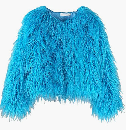 Damen statement Fleece-Jacke mit voluminösem Look Drune
