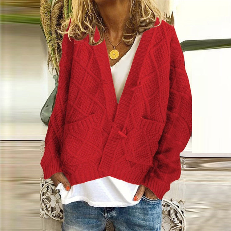 Damen Grobstrick-Cardigan mit praktischen Taschen und modernem Schnitt Drune