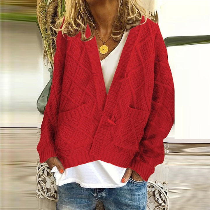 Damen Grobstrick-Cardigan mit praktischen Taschen und modernem Schnitt Drune
