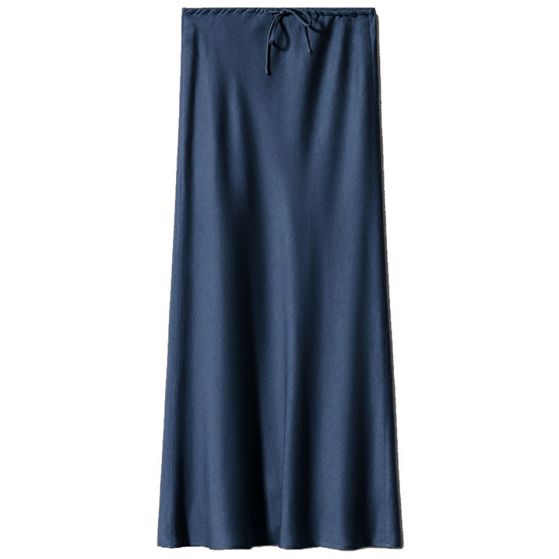 Damen Maxi-Rock mit elastischemBund und seitlicher Bindegurt Drune