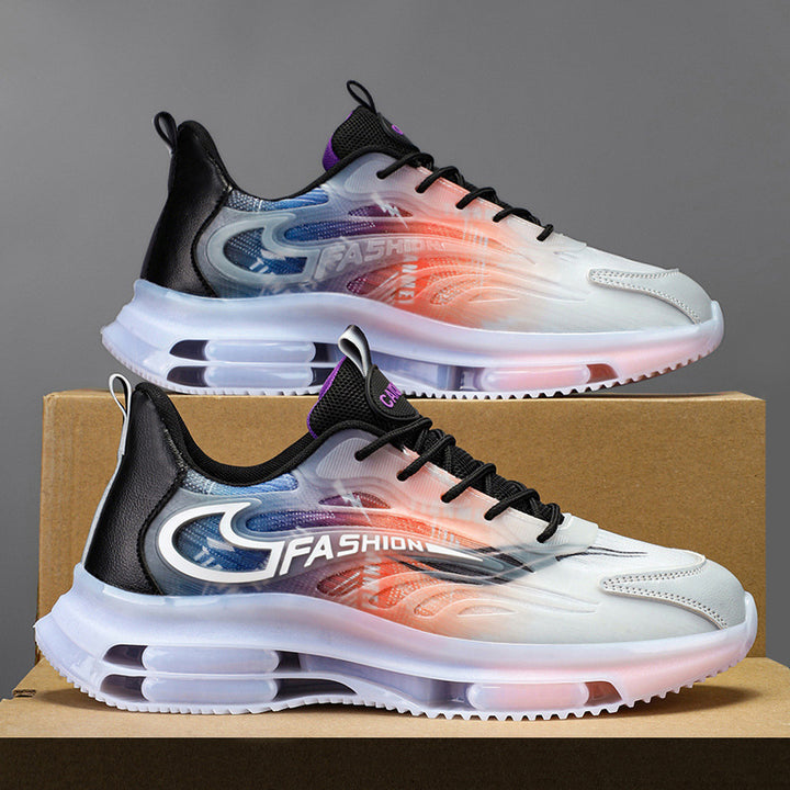 Herren sportlicher Luftkammersneaker mit transparentem TPU-Obermaterial, sichtbarer Luftkapsel und stoßdämpfender Plateausohle Drune