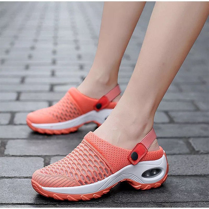 Damen atmungsaktive Slip-On Sneakers mit modischem Mesh-Design Drune