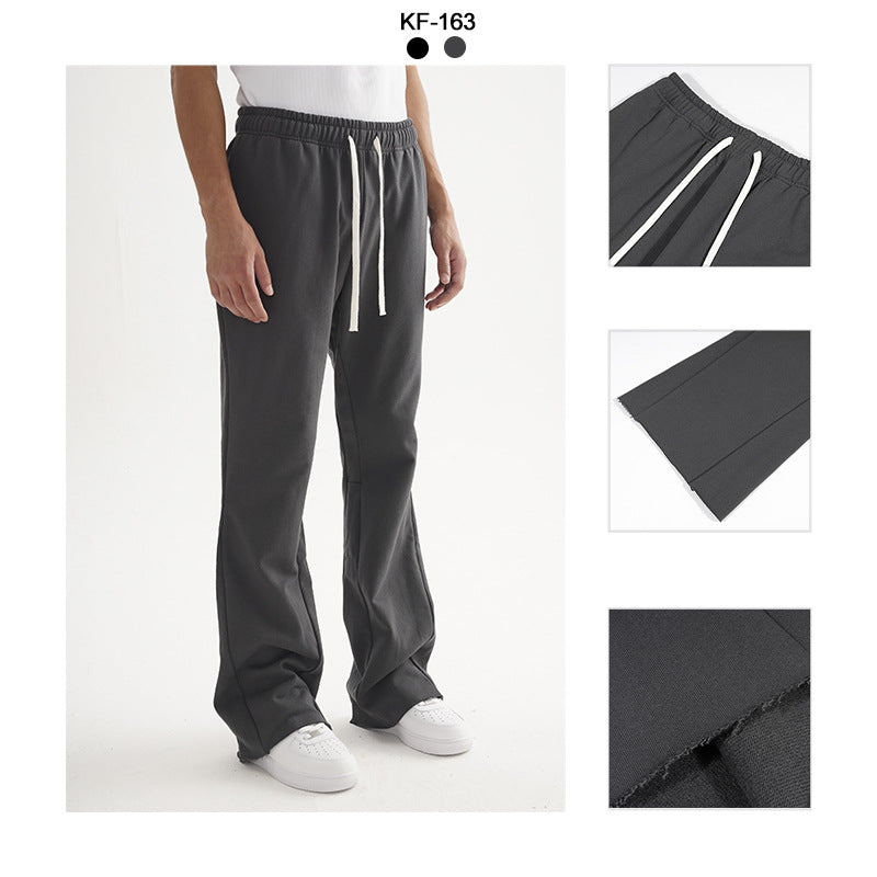 Damen Schlag-Sweathose aus French-Terry mit elastischem Bund und dekorativen Teilnähten Drune