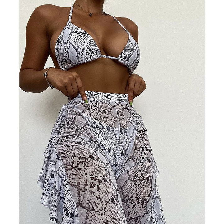 Damen Modisches Bikini-Set mit asymmetrischem Rock Drune