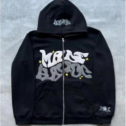 Damen Kapuzenjacke mit grafischem Schriftzug und lässigem Schnitt Drune
