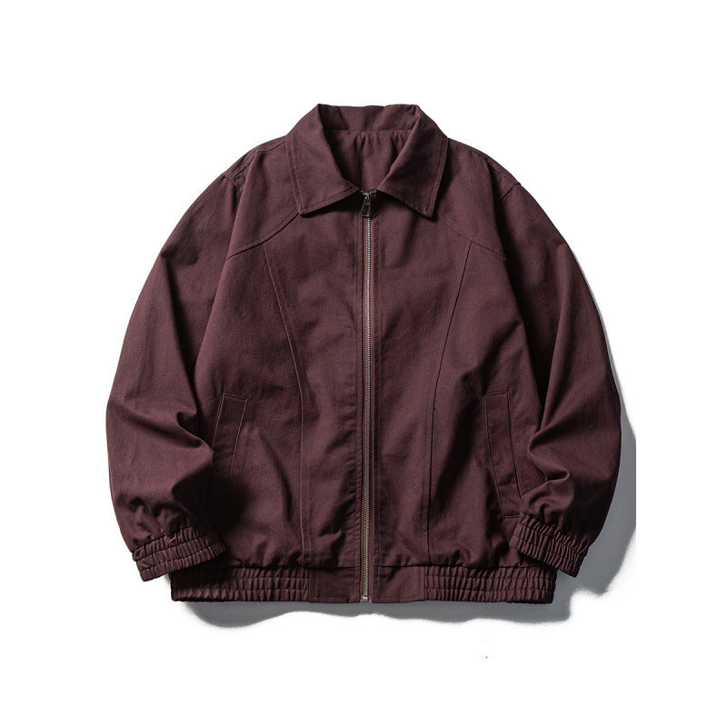 Herren Boxy-Fieldjacke im Utility-Look mit Stehkragen, durchgehendem Reißverschluss und elastischem Saum Drune
