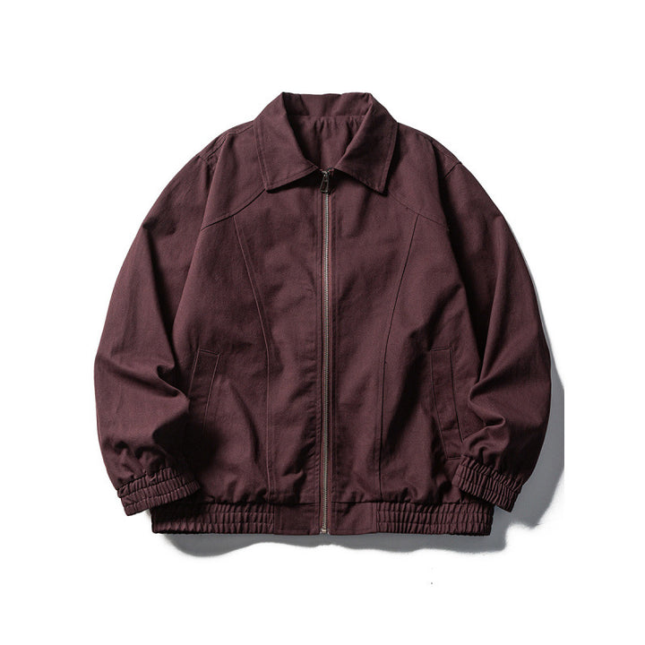 Herren Boxy-Fieldjacke im Utility-Look mit Stehkragen, durchgehendem Reißverschluss und elastischem Saum Drune