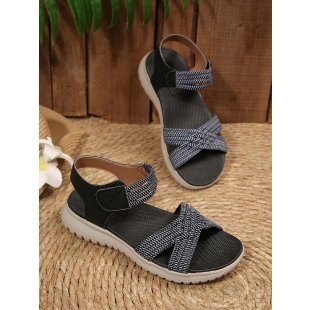 Damen Sportliche Sandalen mit elastischen Riemen Drune