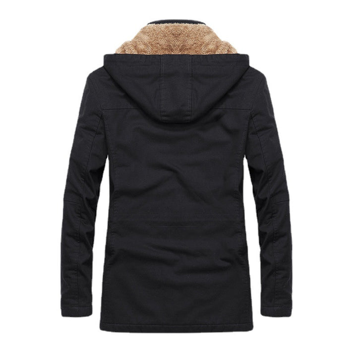 Herren Utility-Parka mit Teddyfleece-Innenfutter, versteckter Frontleiste und multifunktionalen Taschen Drune
