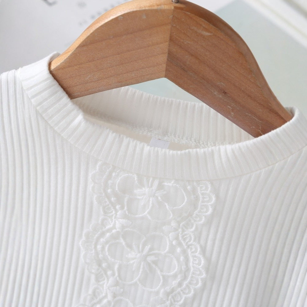 Damen schicke Bluse mit voluminösen Tüllärmeln Drune