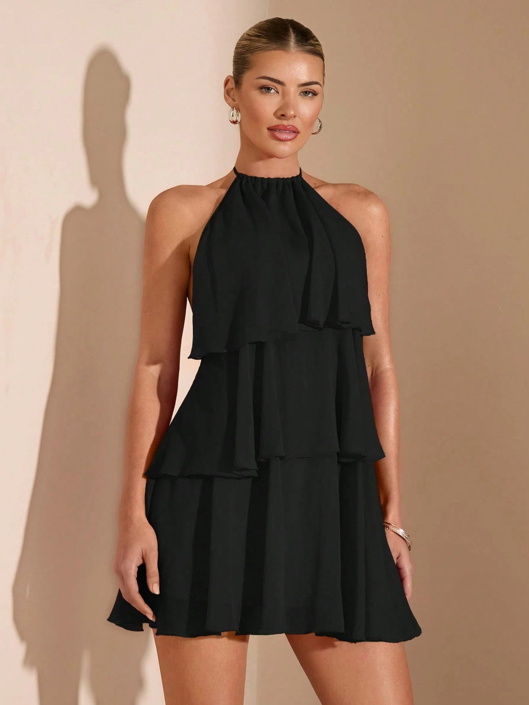 Damen Sommerliches Kleid mit raffinierten Rüschendetails Drune