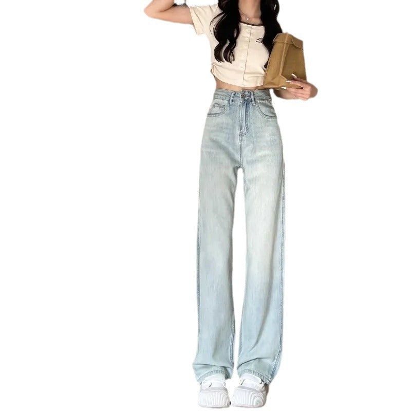Damen Weite High-Waist Jeans mit bequemer Passform Drune