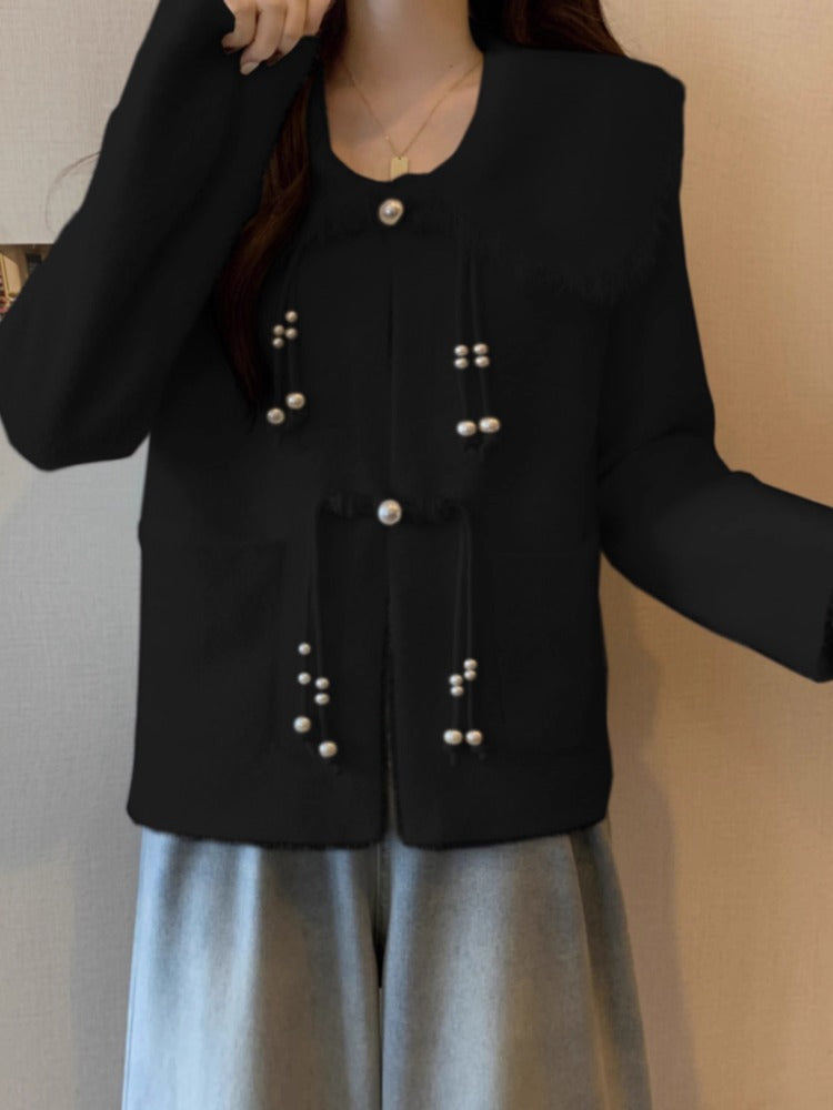 Damen Modische Strickjacke Drune