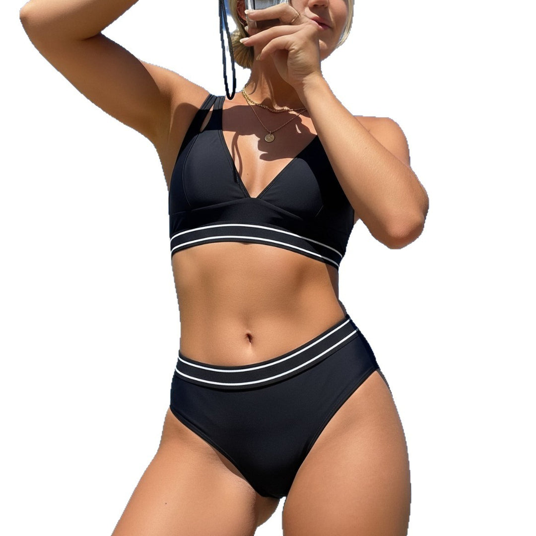Damen Hochgeschnittener Sport-Bikini mit modernen Cut-Out-Details Drune