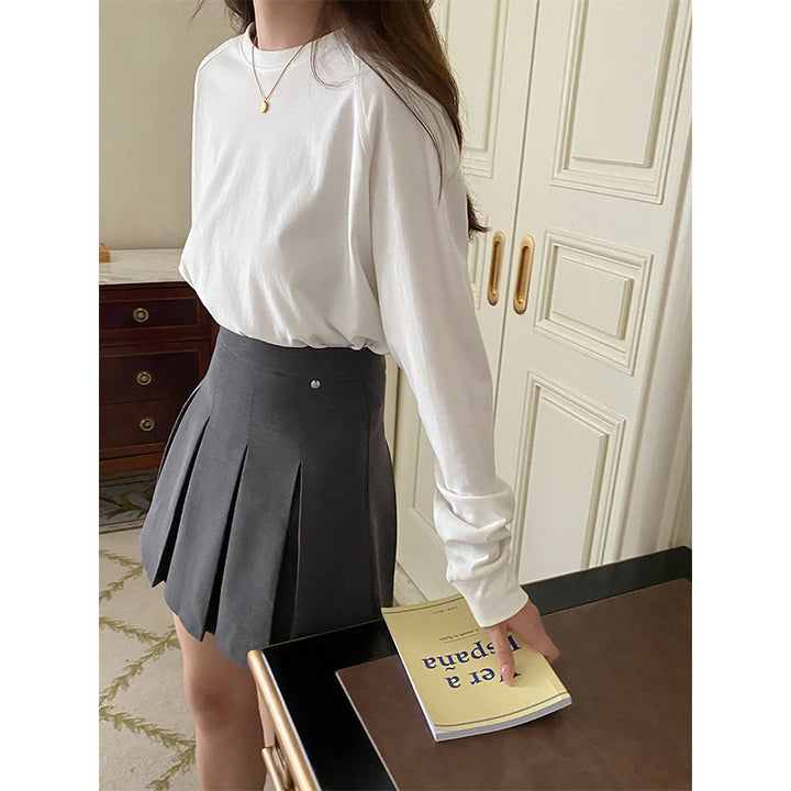 Damen Lässiges Langarmshirt mit hochwertigem Baumwollmix Drune