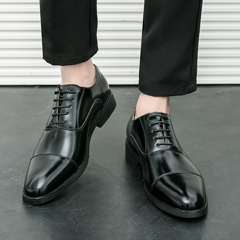 Herren klassische Oxford-Lederhalbschuhe mit Kappnaht, gepolstertem Lederfutter und rutschfester Gummisohle Drune