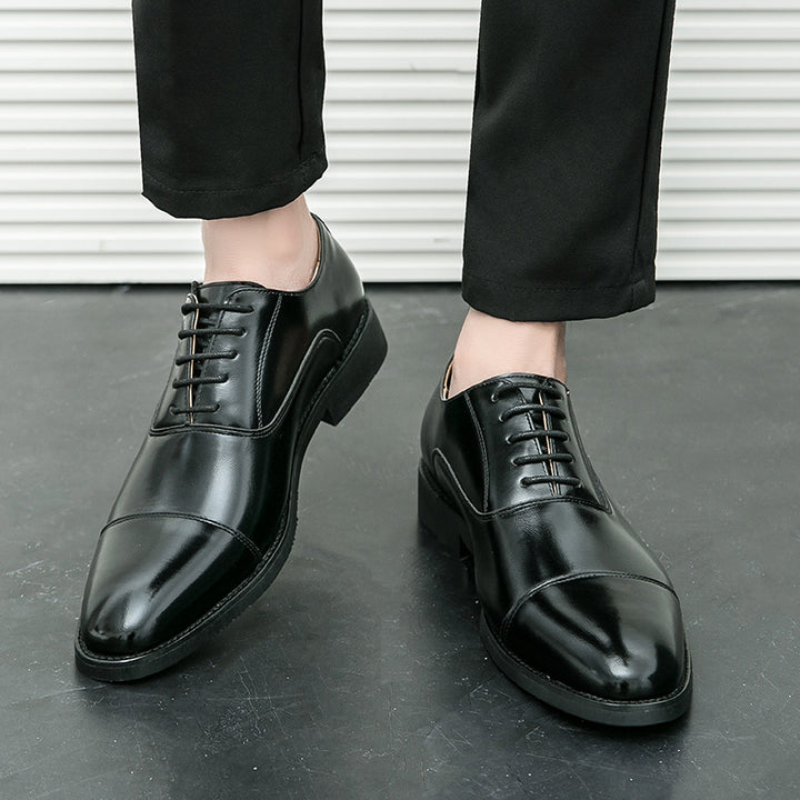 Herren klassische Oxford-Lederhalbschuhe mit Kappnaht, gepolstertem Lederfutter und rutschfester Gummisohle Drune