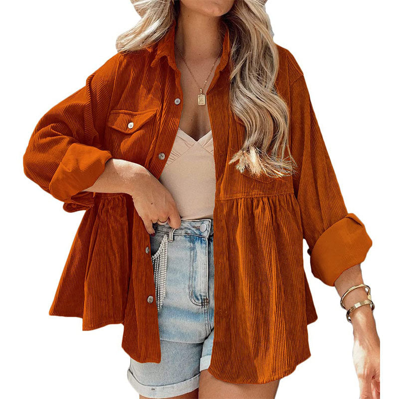 Drune | Come Around Corduroy Babydoll Jacke ( Aus Polyester)