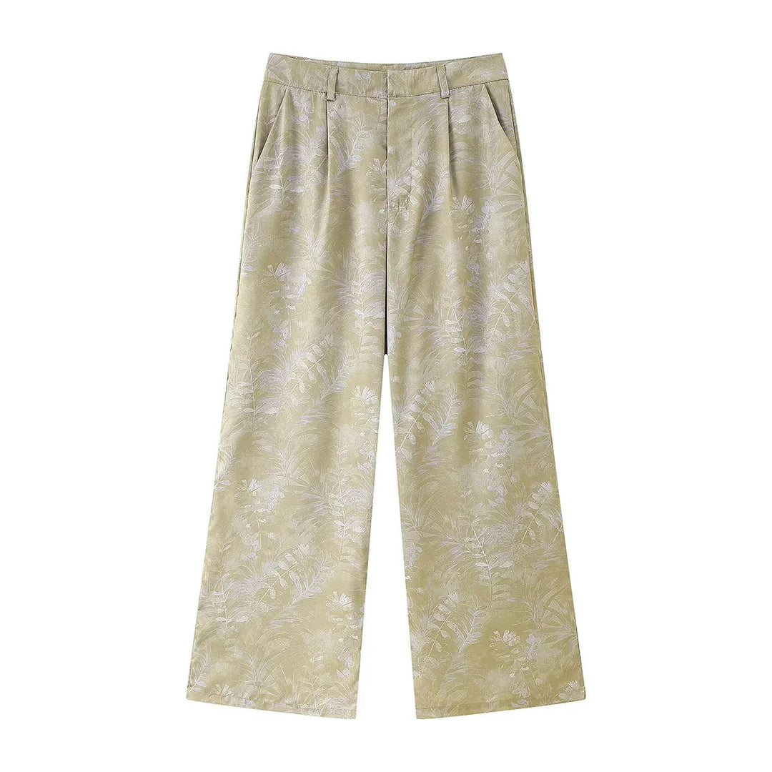 Damen elegante Culotte-Hose mit floralem Muster und weichem Material Drune