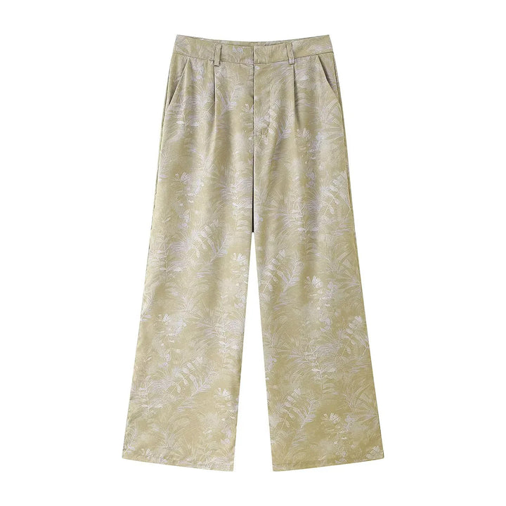 Damen elegante Culotte-Hose mit floralem Muster und weichem Material Drune