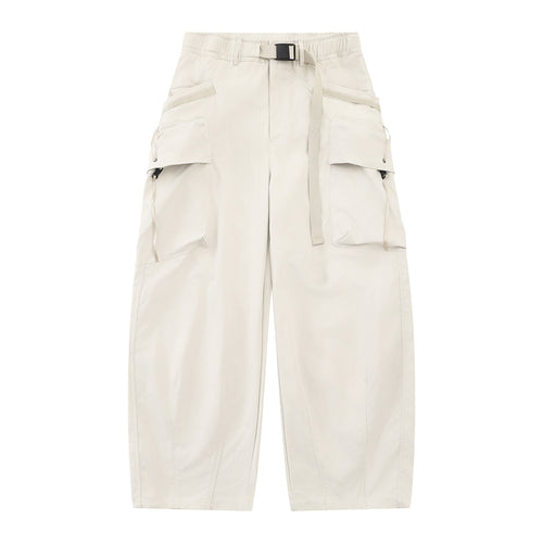 Damen Weite Cargo‑Culotte mit aufgesetzten Taschen und integriertem Webbing‑Gürtel Drune