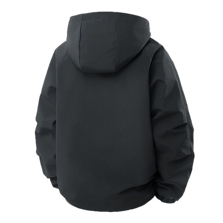 Herren Technische Kapuzen-Outdoorjacke mit Utility-Taschen und winddichter Membran Drune
