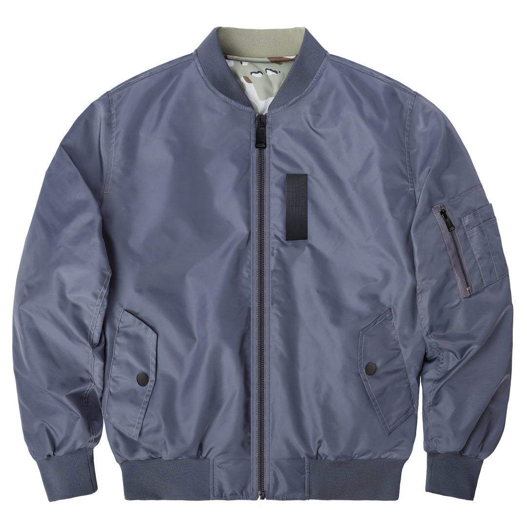 Herren  Classic Pilot Bomberjacke mit Utility-Ärmeltasche und gestepptem Futter Drune