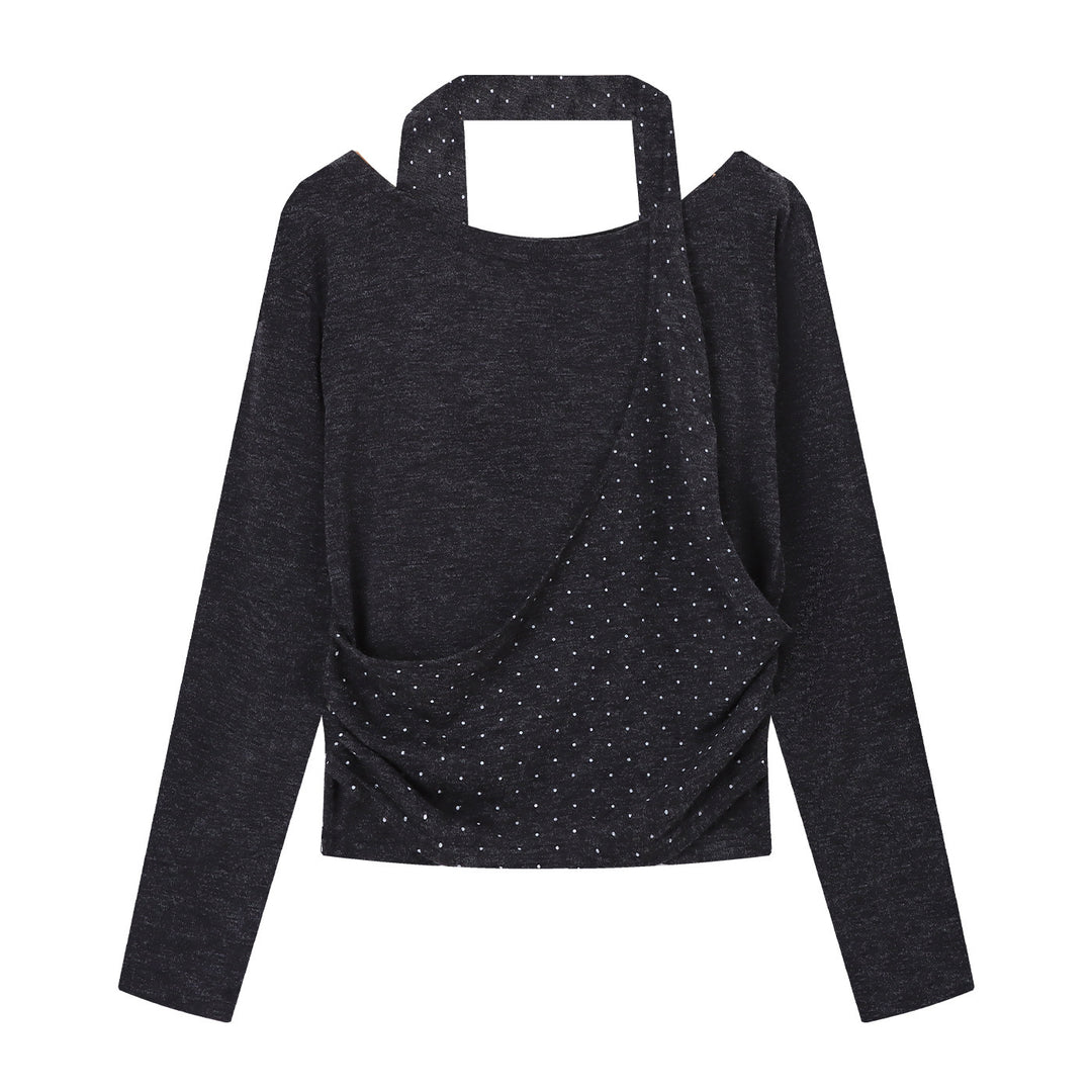 Damen langärmliges Oberteil mit schickem Cut-Out Detail Drune