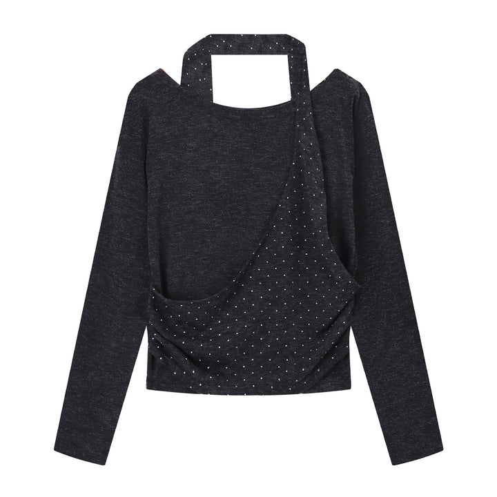 Damen langärmliges Oberteil mit schickem Cut-Out Detail Drune