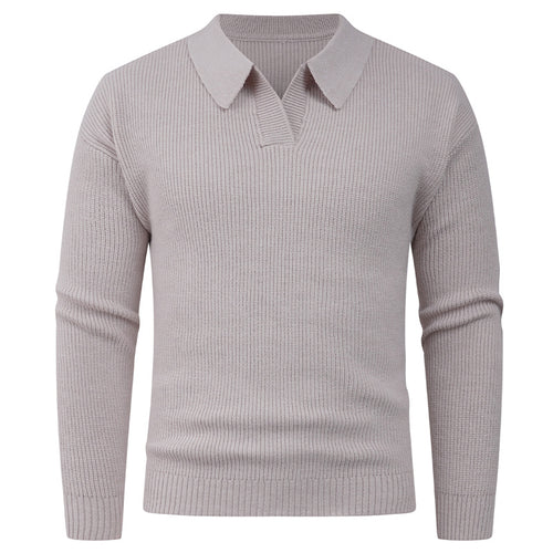 Herren Feines Strick-Poloshirt mit Hemdkragen und geripptem Saum Drune