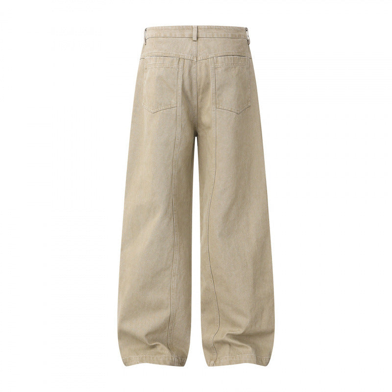 Damen Weite Highwaist-Ballonhose aus Baumwollmischung mit kastiger Silhouette Drune