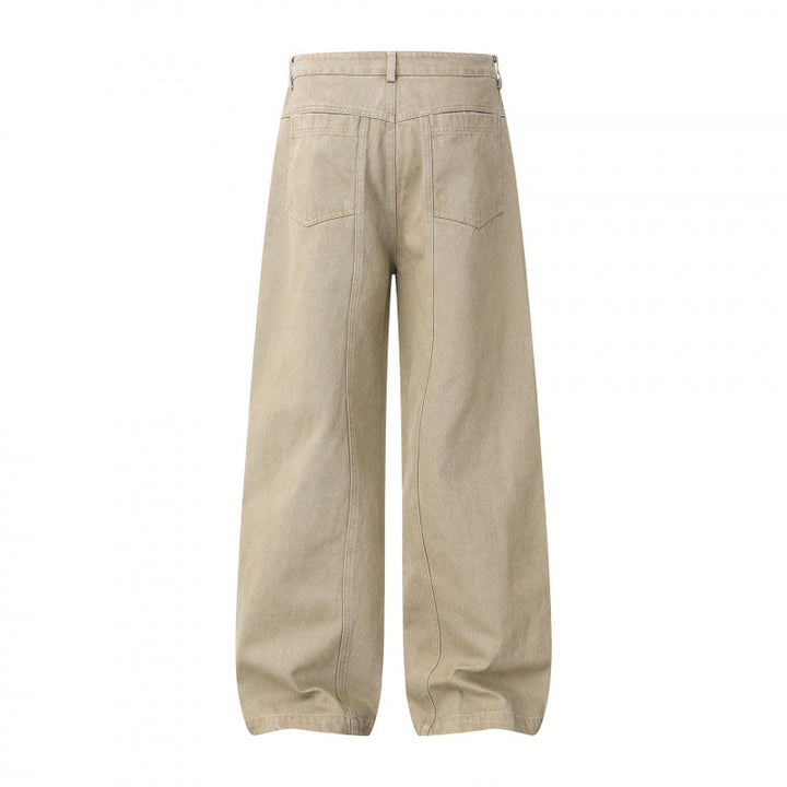 Damen Weite Highwaist-Ballonhose aus Baumwollmischung mit kastiger Silhouette Drune