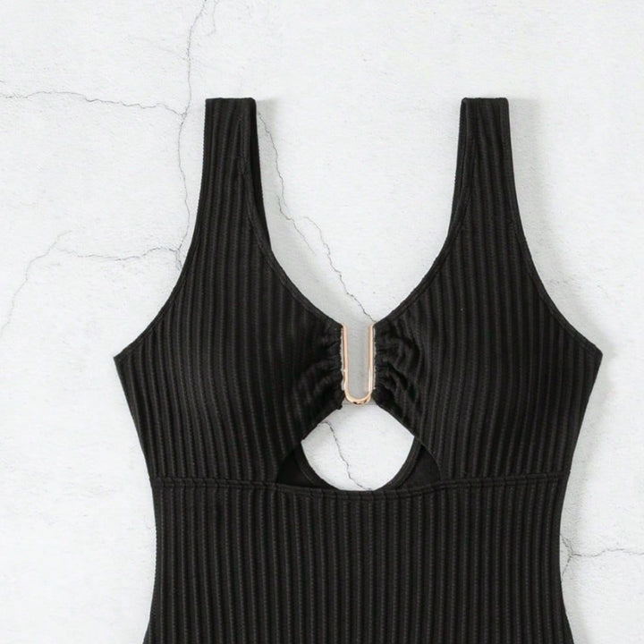Damen Cut-Out Badeanzug mit elegantem Rippendesign Drune