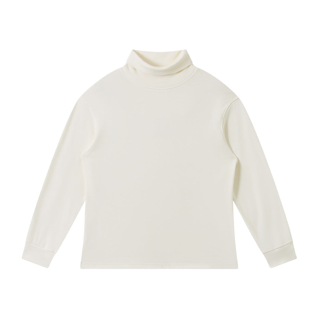 Damen Feinstrukturierter Rollkragen‑Sweater aus Baumwollmix mit Raglanärmeln Drune