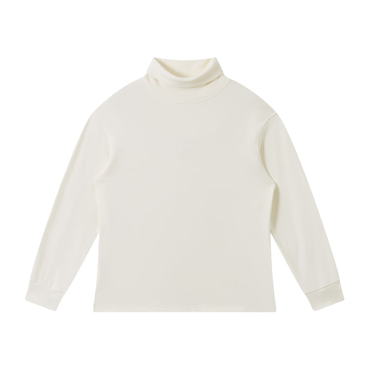 Damen Feinstrukturierter Rollkragen‑Sweater aus Baumwollmix mit Raglanärmeln Drune