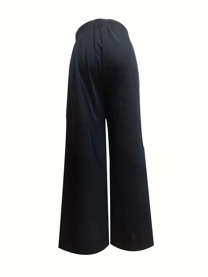 Damen weite Sommerhose mit elastischem Bund und praktischem Kordelzug Drune