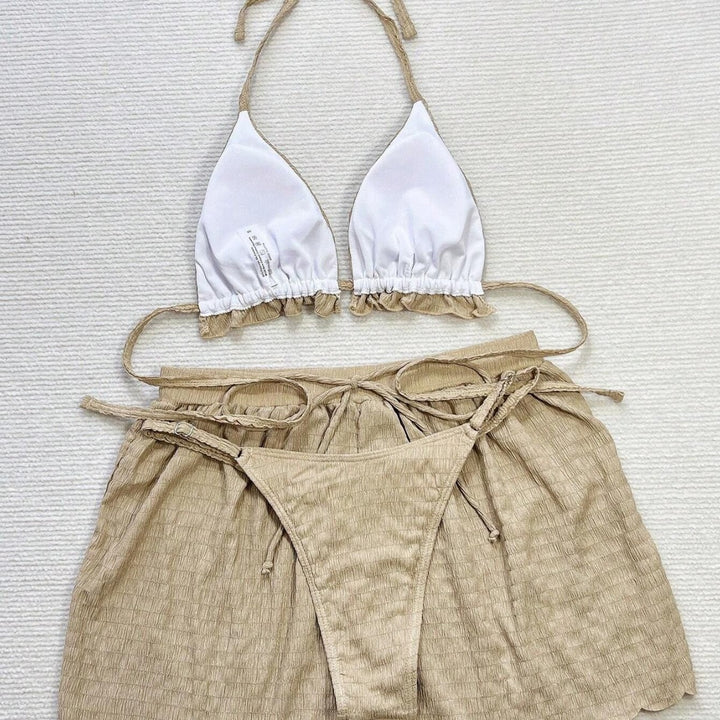 Damen Triangel-Bikini-Set mit lässigen Shorts Drune