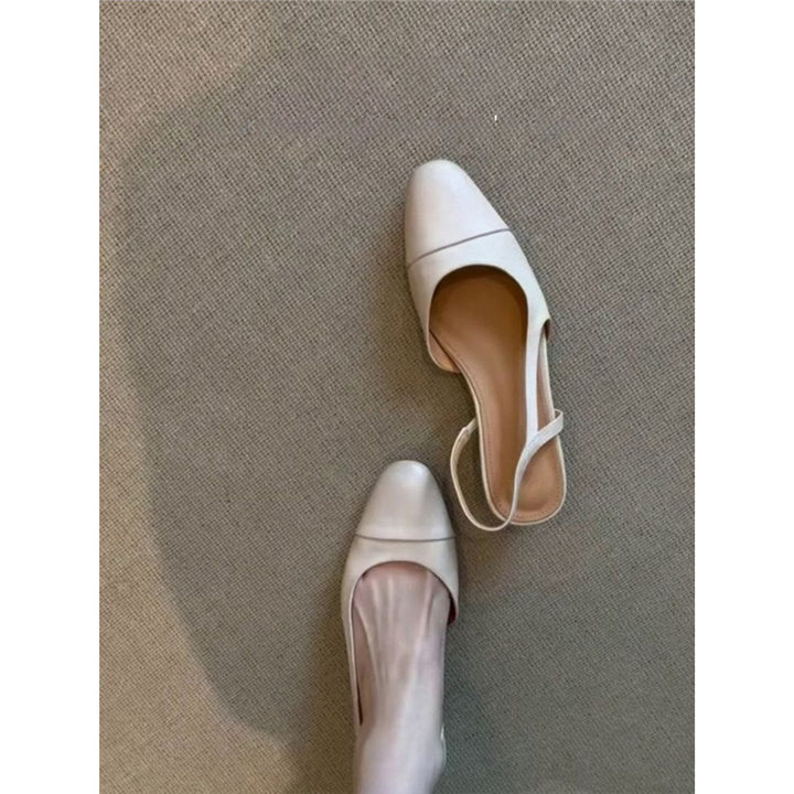 Damen Slingback-Ballerinas mit quadratischer Zehenbox und elastischem Fersenriemen Drune