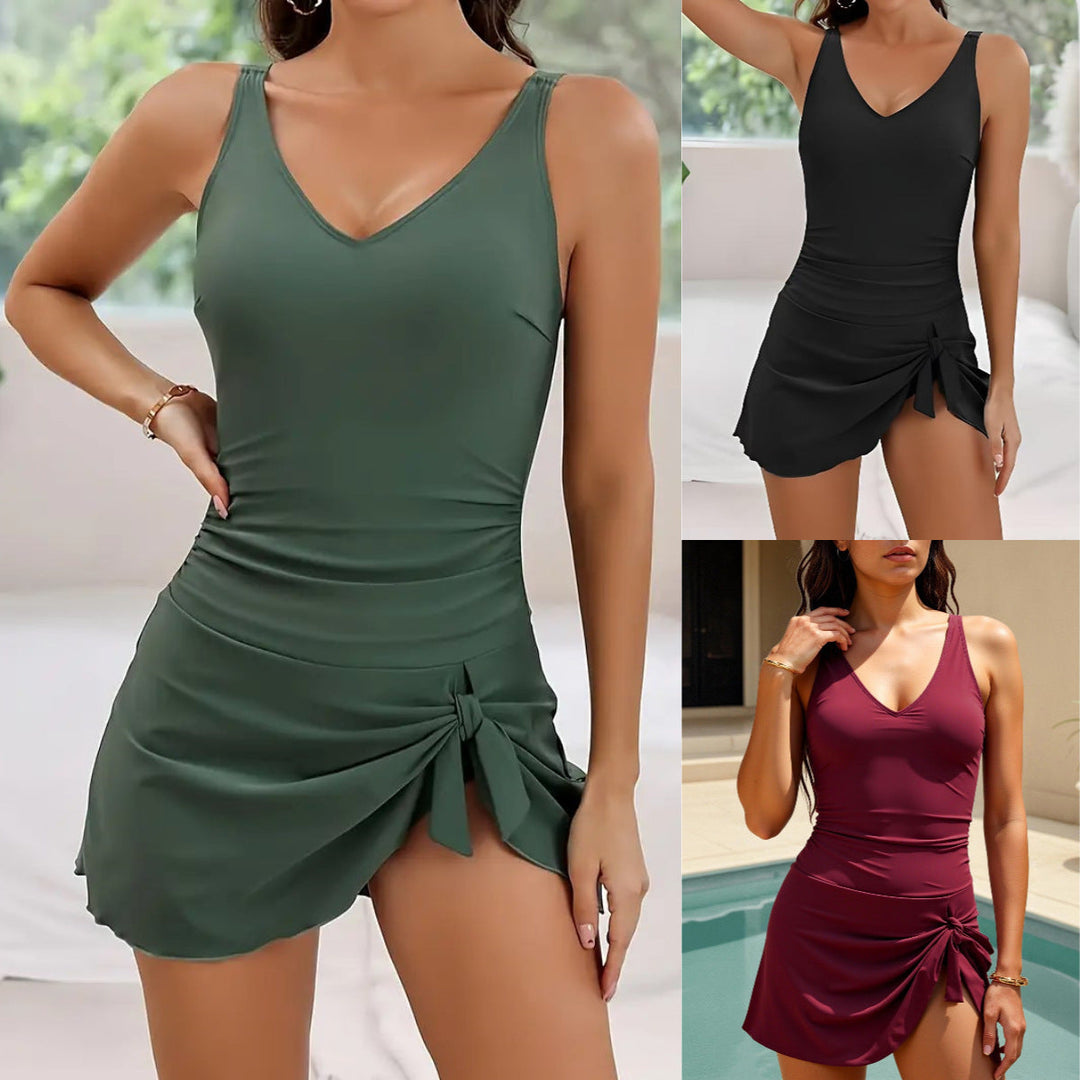 Damen Eleganter Badeset mit Wickelrock Drune