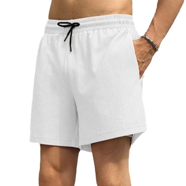 Herren nan zweilagige Schwimmshorts mit innerer Kompressionshose und seitlicher Smartphone-Tasche Drune