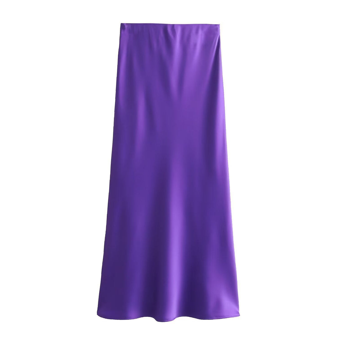 Damen langer Satinrock Drune