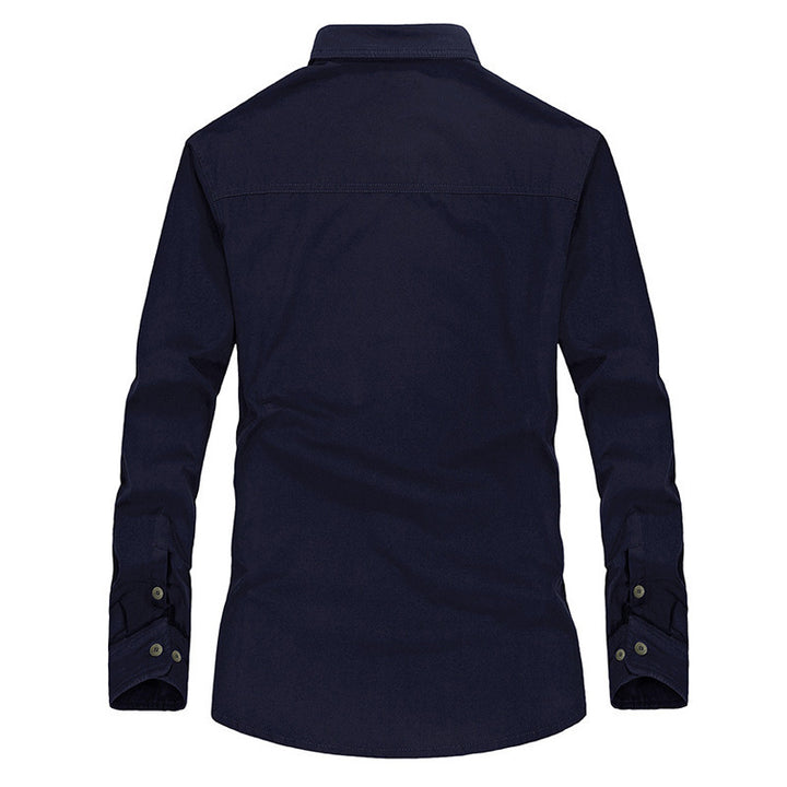 Herren Overshirt-Hemdjacke mit Sherpa-Innenfutter und Brustpattentaschen Drune