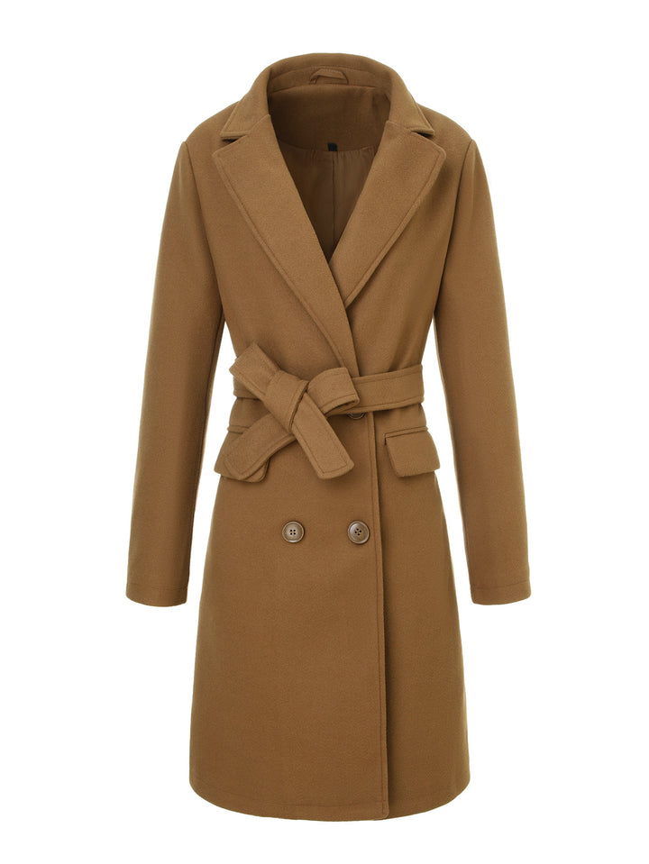 Damen Eleganter und zeitloser Wickelmantel Drune