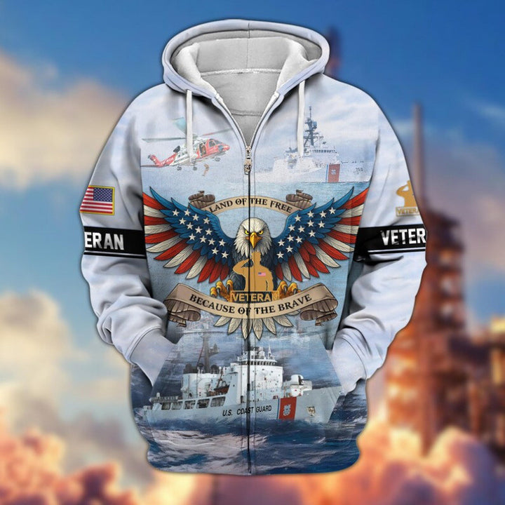 Herren Kapuzensweater mit amerikanischem Veteranenmotiv Drune
