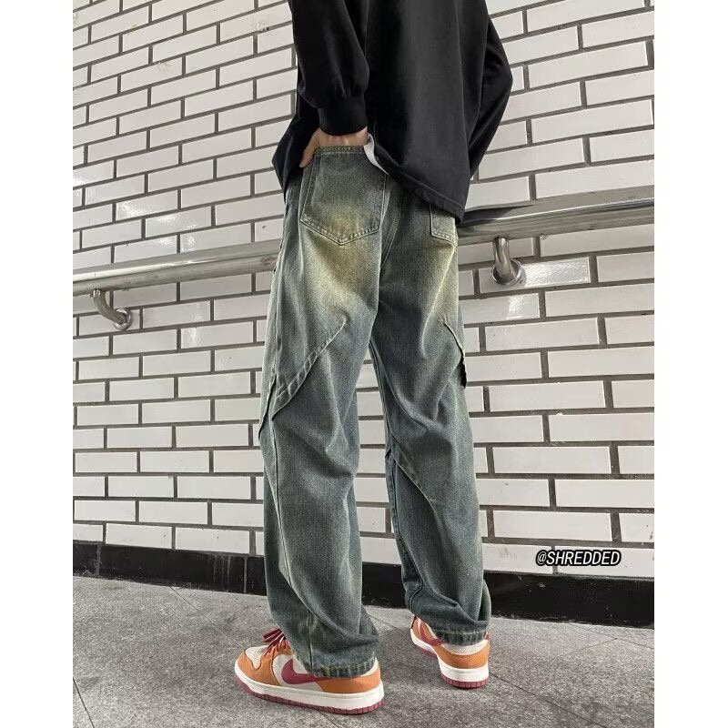 Herren Weitgeschnittene Cargo-Jeans Drune